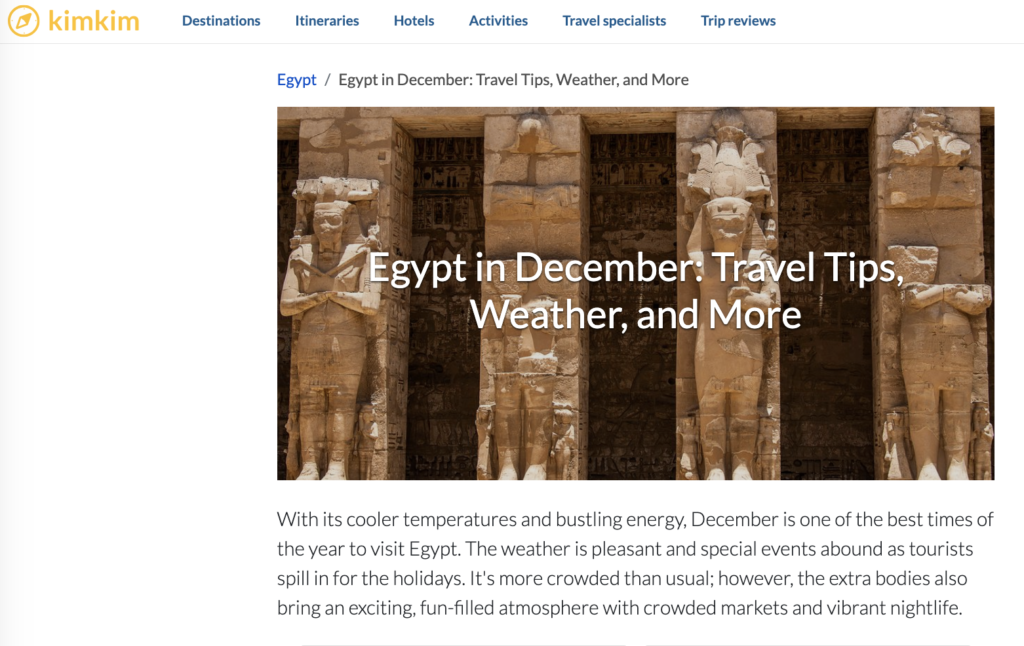 Egypt in December: Travel Tips, Weather, and More